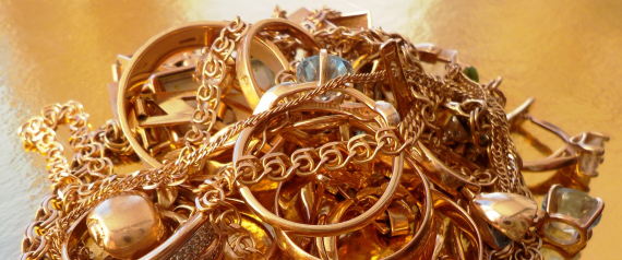 Pile of gold jewelry