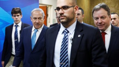 Israeli Prime Minister Benjamin Netanyahu arrives ahead of the weekly cabinet meeting at the Prime Minister’s office in Jerusalem