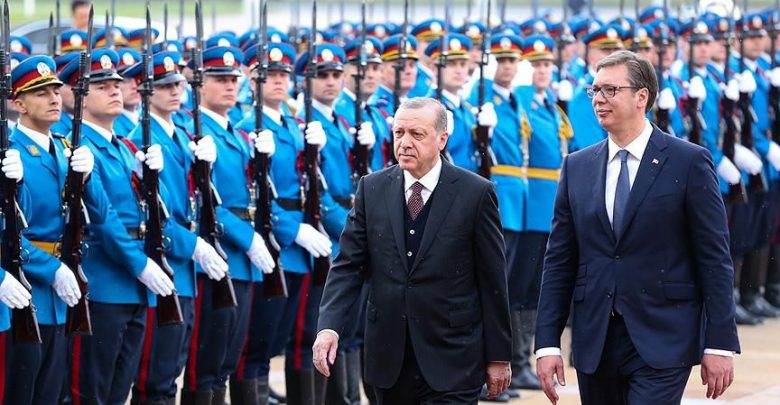 أردوغان و الرئيس الصربي