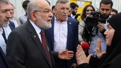 سيدة تركية تهين رئيس حزب السعادة