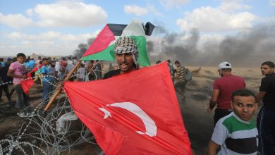 علم تركيا في غزة