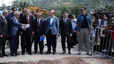 أردوغان يتفقد جسرا في أوردو