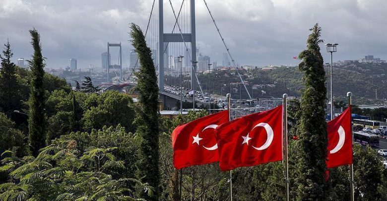 علم تركيا في إسطنبول